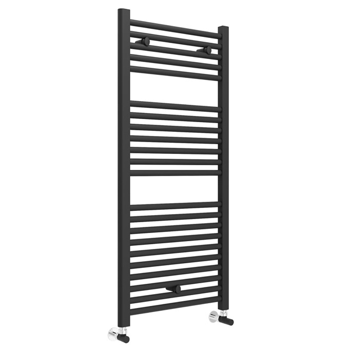 Essential straight 1110 X 500 matt black Towel Warmer BTU 2194