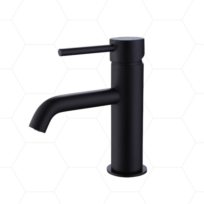 Gordon Mono Basin Mixer with Click Waste - Black