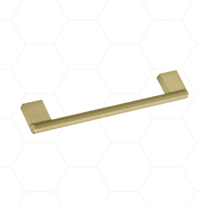 Knurled Bar Handle 256mm Brushed Brass