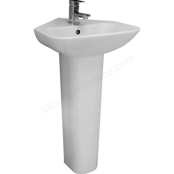 ESSENTIAL Violet 460mm Wall Hung Basin 1 Tap Hole