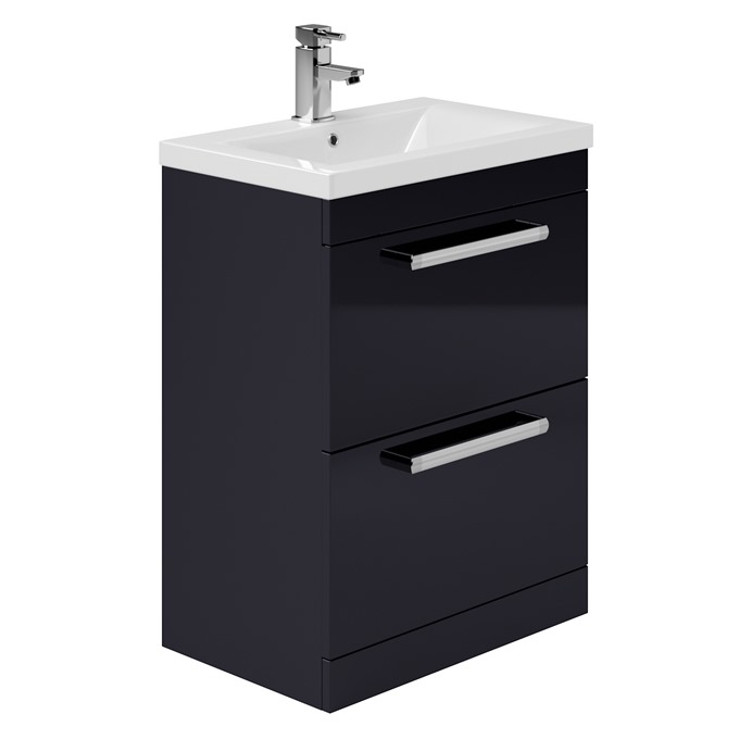 Essential Nevada 800 Floorstanding Unit & Basin Indigo Gloss