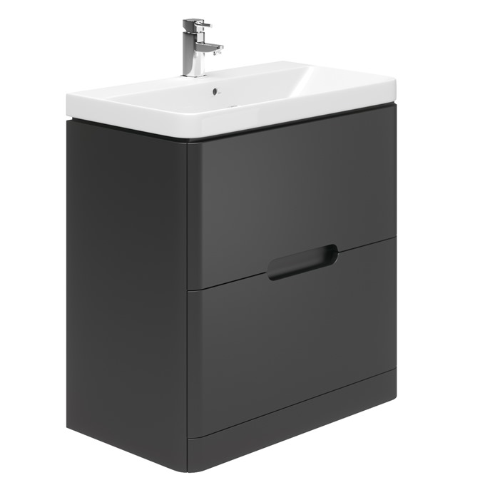 Essential Colorado 800 Floorstanding Unit & Basin Graphite Grey