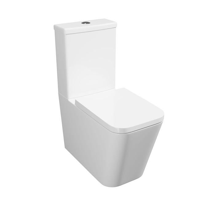 Genoa Square Rimless C/C Pan with Cistern and Soft Close Seat