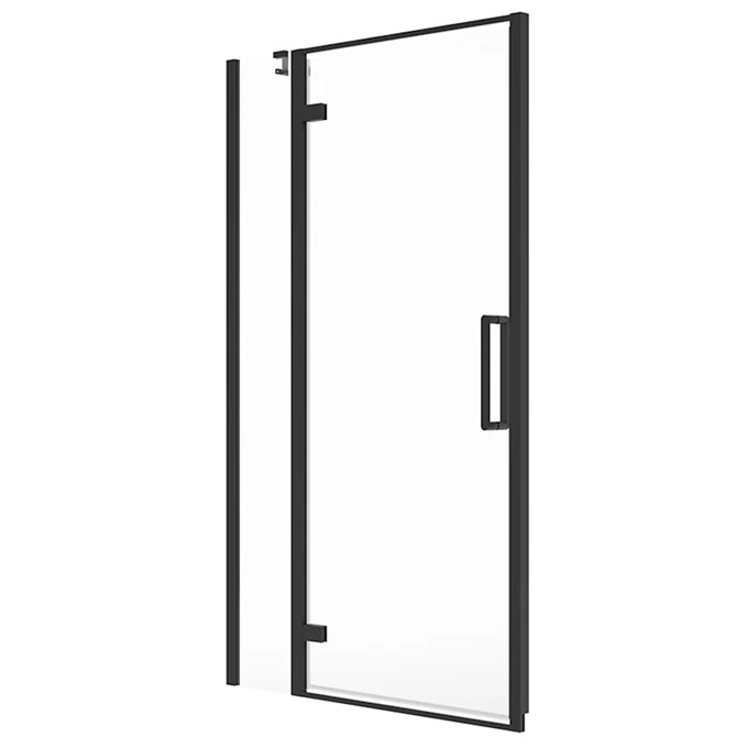 Aspect Matt Black 1200mm Hinged & Inline Door