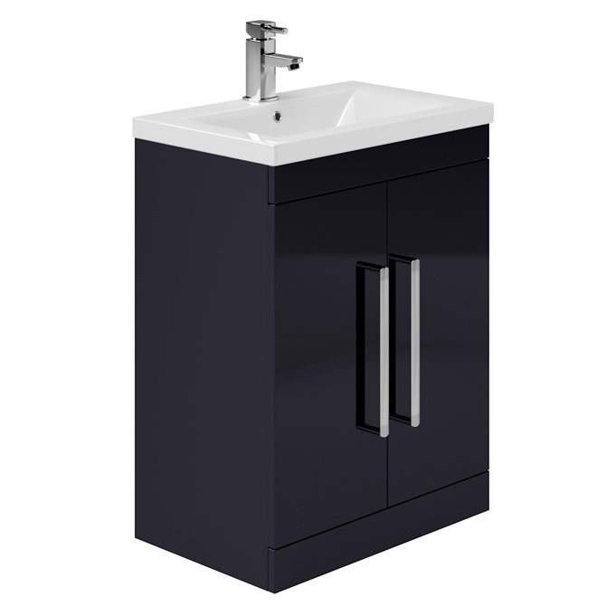 Essential Nevada 600 Floorstanding Unit & Basin Indigo Gloss