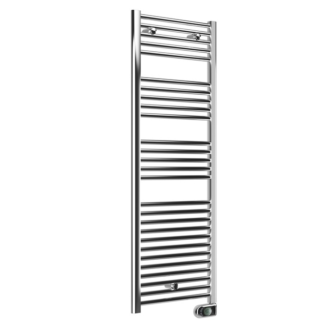 essential ELECTRIC Evo Towel Warmer 1375 x 480 straight chrome. btu 1535