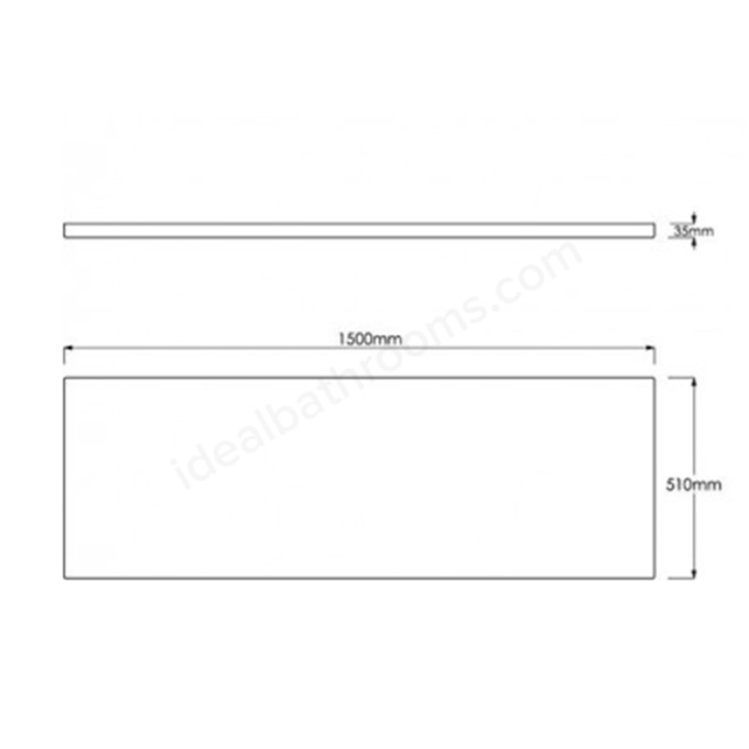 Essential 1500mm Straight Panel (2mm thick)