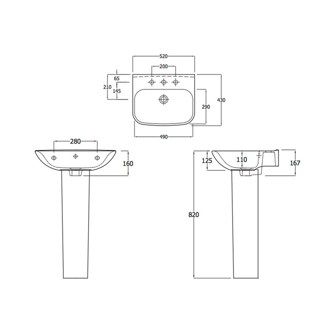 Essential Violet 520mm Vessel Basin 1 Tap Hole