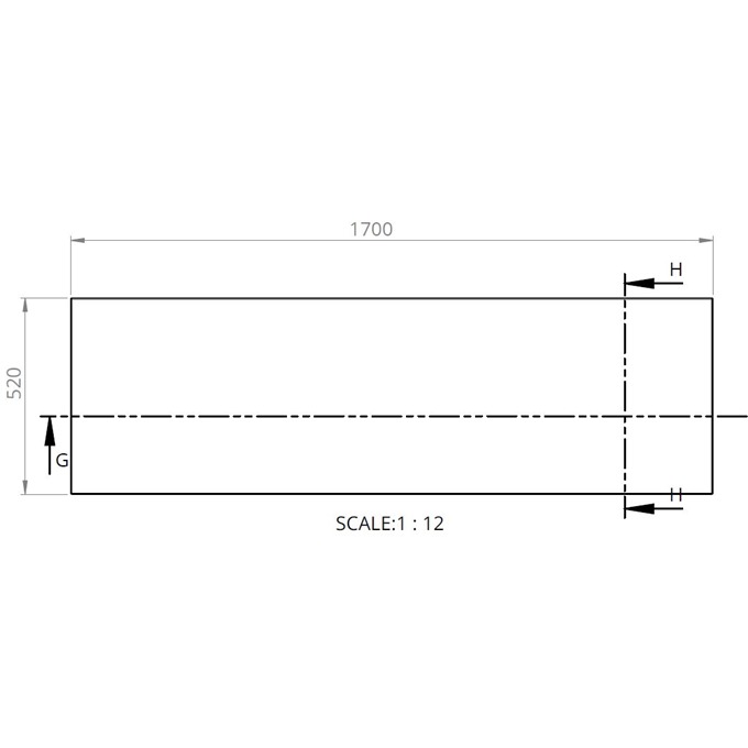 BC Designs Bath Panel 1700 x 520 - White