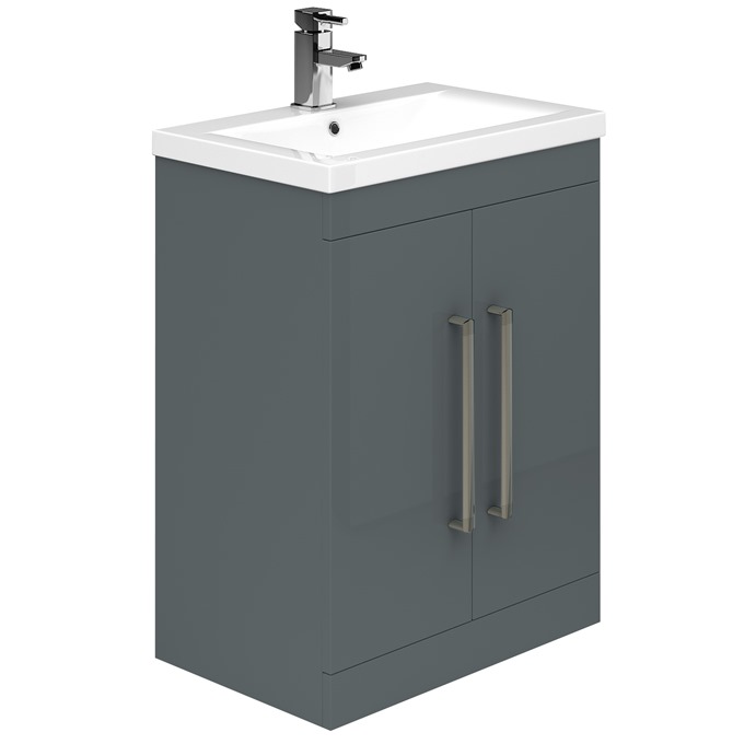 Essential Montana 500mm x 820mm 2 Door Vanity Unit & Basin - Forest Green