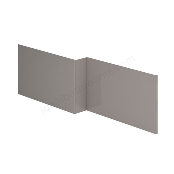 Essential NEVADA MDF L Shape Showerbath Front Bath Panel; 1700mm Wide; Cashmere