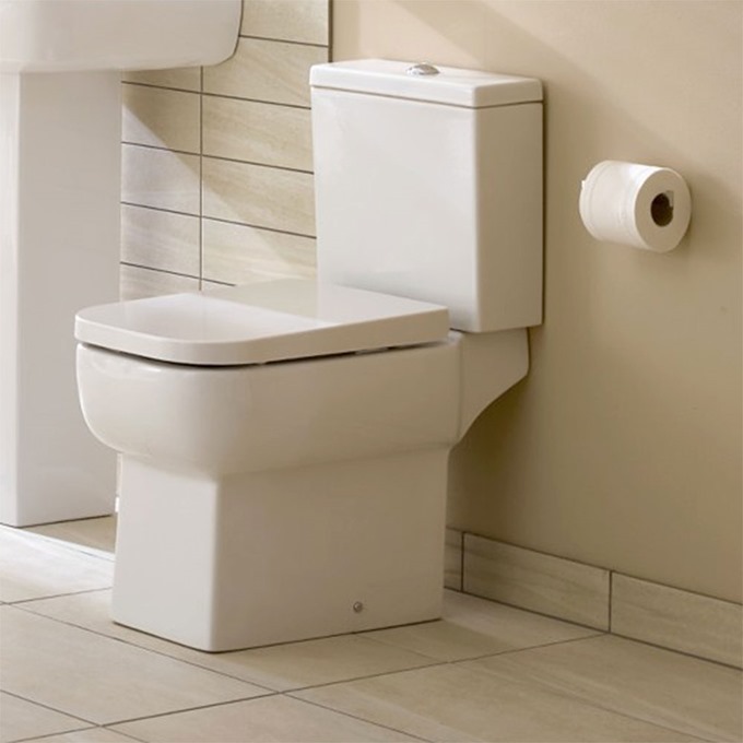 Essential ORCHID Close Coupled Pan + Cistern + Seat Pack; Soft Close Seat; White