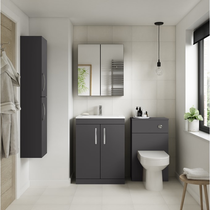 Kinetic 500mm WC Unit Gloss Grey