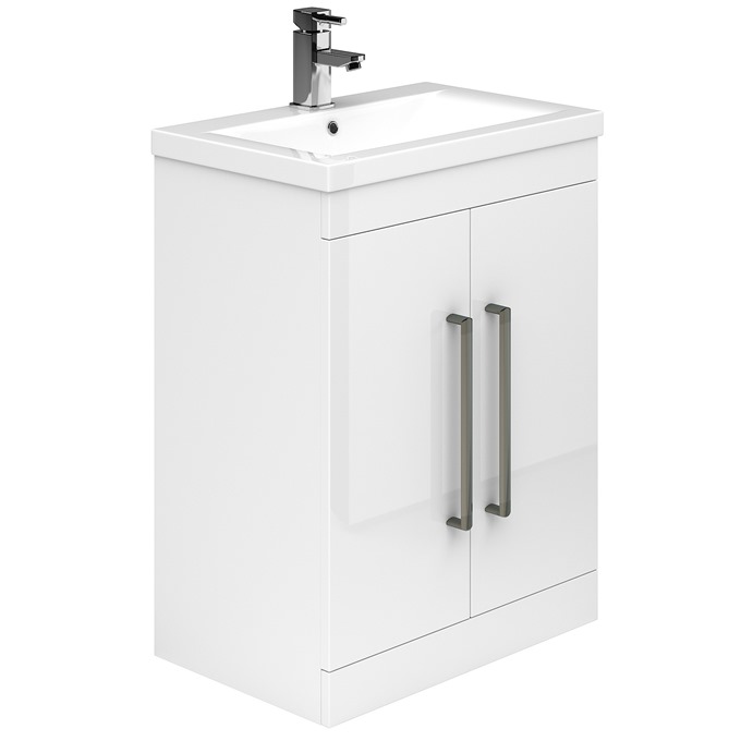 Essential Montana 500mm x 820mm 2 Door Vanity Unit & Basin - Gloss White