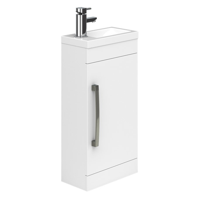 Essential Montana 770mm x 385mm Cloakroom Unit & Basin - Gloss White