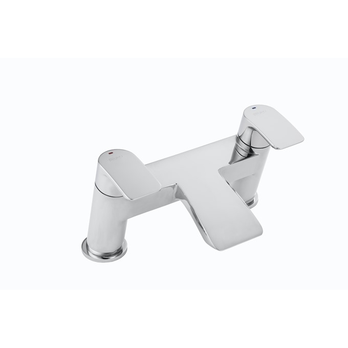 Essential Pisco Bath Filler 2 Tap Holes Chrome