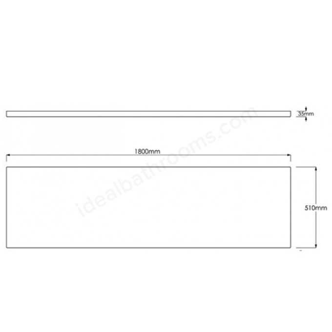 Essential 1800mm Straight Panel (3mm thick)