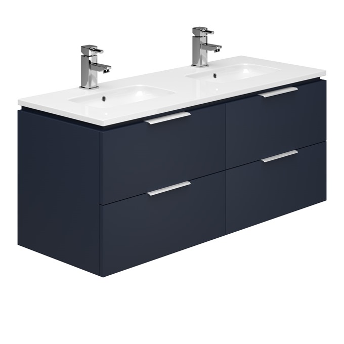 Essential Dakota 1200 Wall Hung & Basin Marine Blue