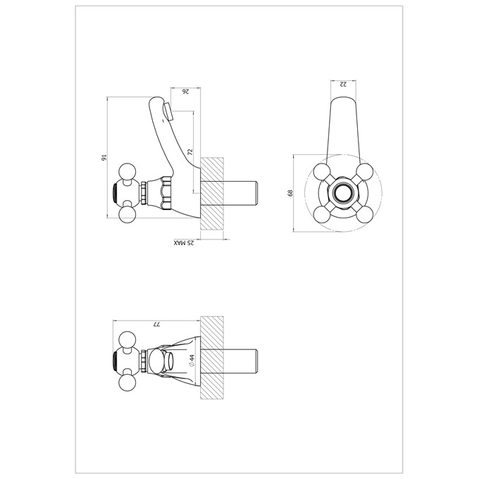 Essential Layo Basin Pillar Tap Pair 2 Tap Holes Chrome