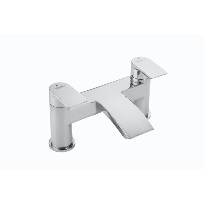 Essential Mantaro Bath Filler 2 Tap Holes Chrome