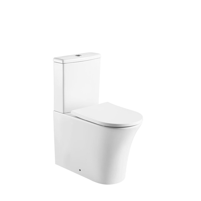 Kameo Rimless Close to Wall Pan, Cistern & Slim Soft Close Seat