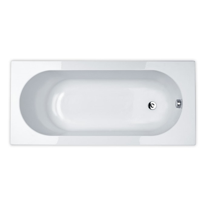 Essential KINGSTON Rectangular Single Ended Bath; 1700x700mm; 0 Tap holes; White