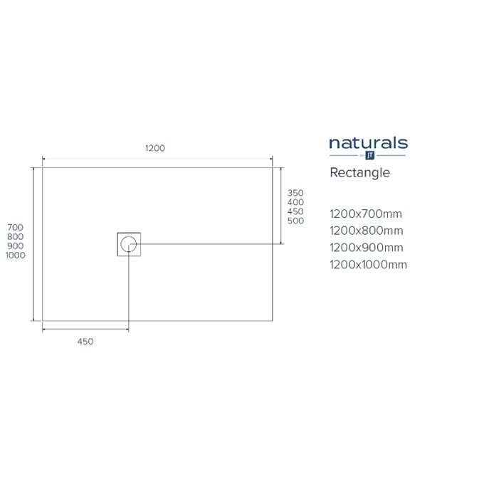 1200 x 700mm Slate Tray - Black