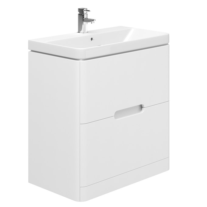 Essential Colorado 800 Floorstanding Unit & Basin Matt White