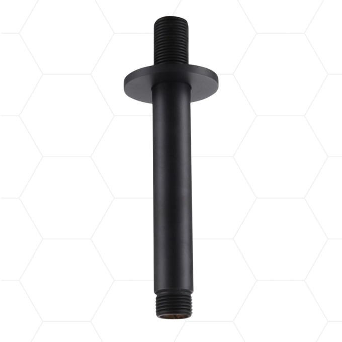 Round Ceiling Arm 120mm Black