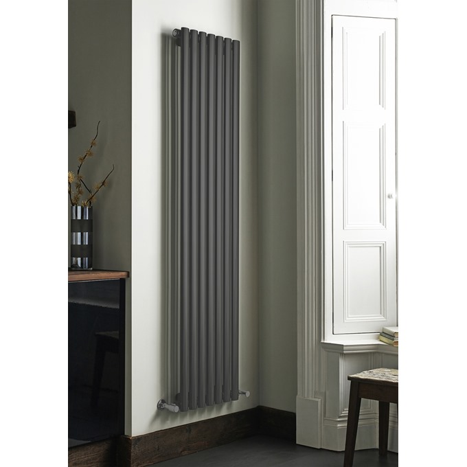 Aspen Single Anthracite Towel Rail 1800 x 540mm