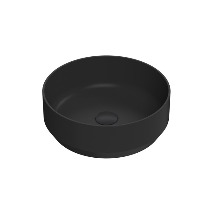 Round Matt Black Countertop Basin