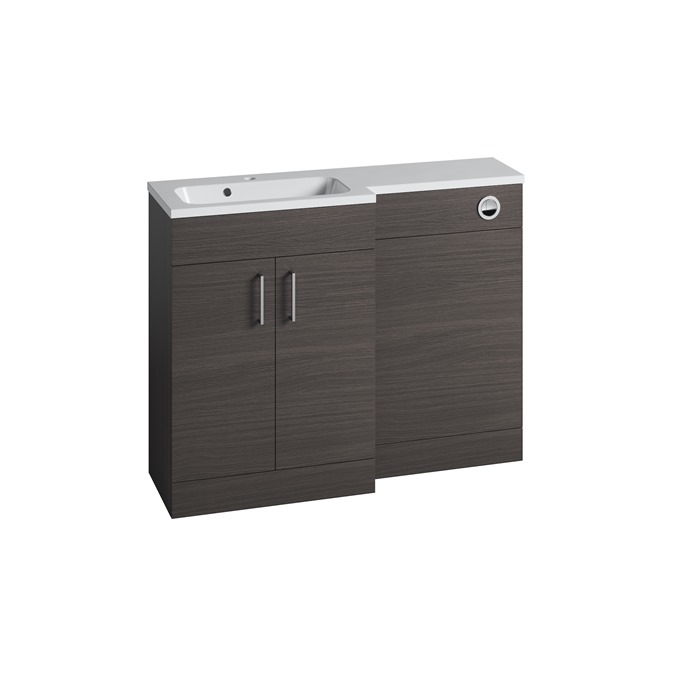 Essential Montana L-Shape 1100 Urban Grey Left Hand Vanity Unit